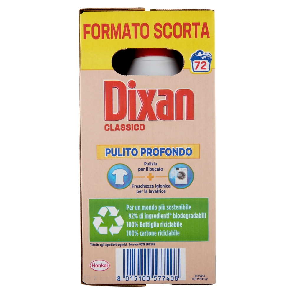 DIXAN Liquido Classico 3x24=72 Lavaggi 3 x 1.080 ml